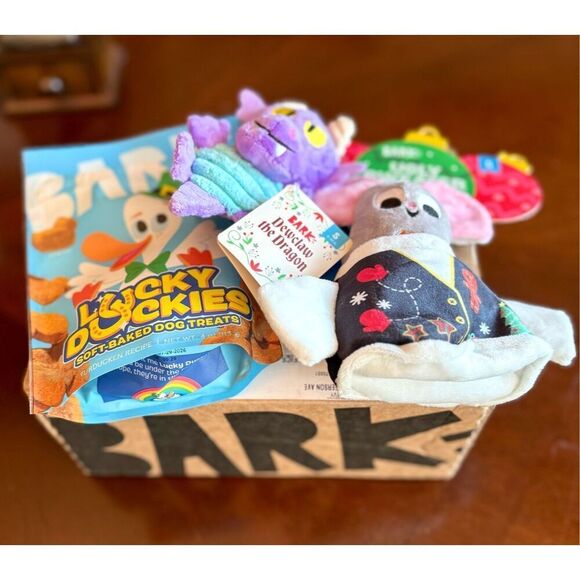 BARK BOX - NWT Dog Fun Bundle of 2 Toys & Bag of Soft Baked Treats. (Small Dogs) - Picture 3 of 14
